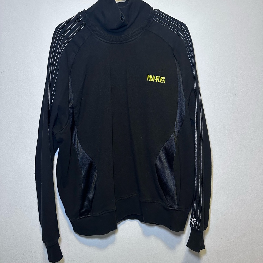 Adidas Black Turtleneck Sweater Sleek Sporty Design